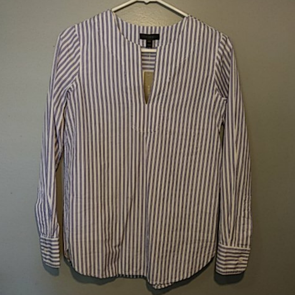 J.Crew striped pop-over tunic